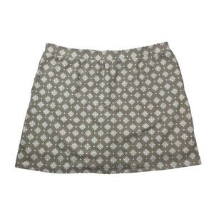 D&Co Denim & Co Active Womens XL XLARGE Floral Stretch Elastic Waist Skirt Skort